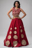 Maroon Art Silk Mirror Worked Chaniya Choli