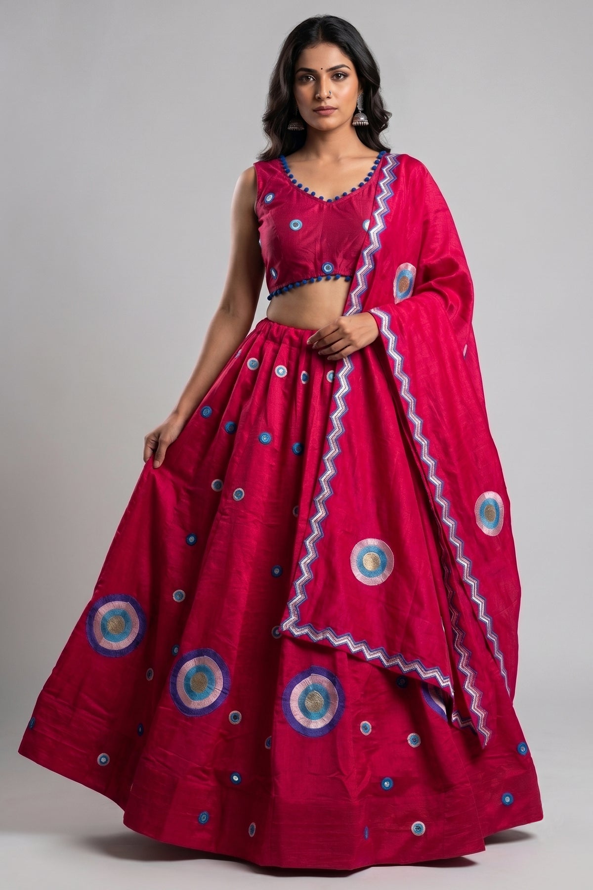 Pink Art Silk Sequin Embroidered Chaniya Choli Main image