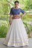 White Cotton Chaniya with Bandhej and Kachchi Worked Choli