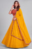 Yellow Rayon Chaniya Choli with Kachchi Mirror Work