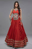 Orange Rayon Mirror and Gota Patti Work Lehenga Choli