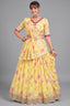 Pastel Yellow Printed Lehenga Choli