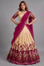 Off White Tussar Silk Kalamkari Printed Lehenga