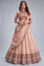 Cream Crush Silk Embroidered Lehenga