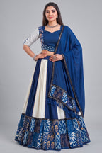 Multi Colored Rayon Printed Lehenga
