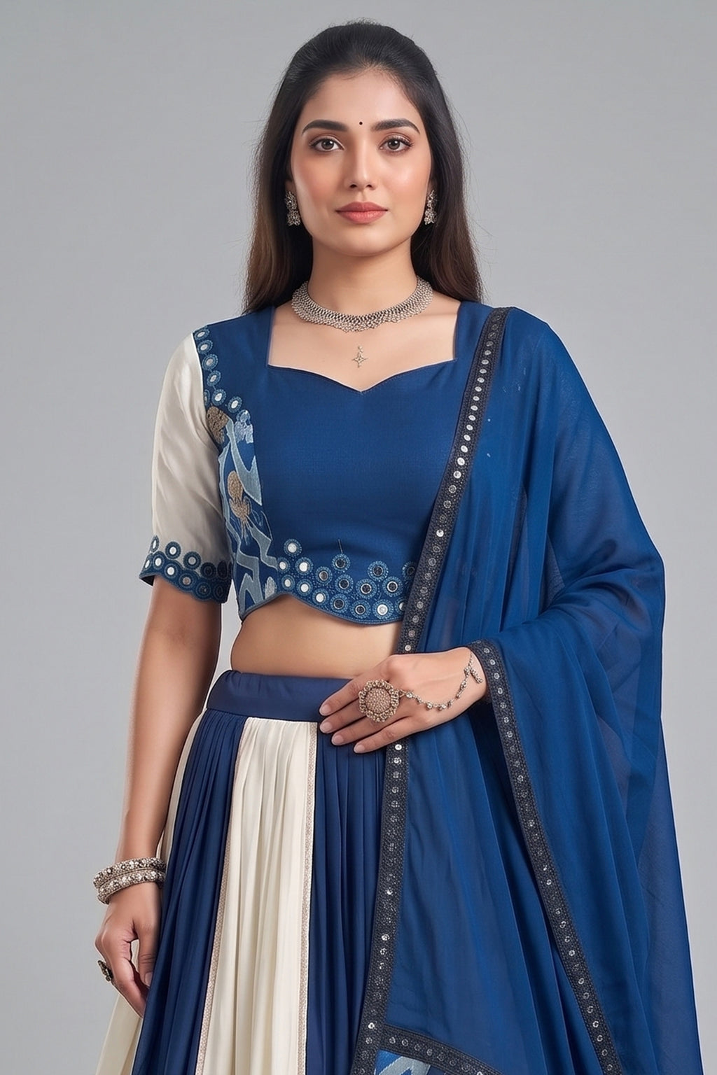 Multi Colored Rayon Printed Lehenga
