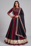 Multi Colored Chinon Lehenga