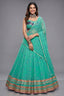 Aqua Green Georgette Printed Chaniya Choli