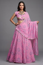 Light Pink Georgette Chaniya Choli