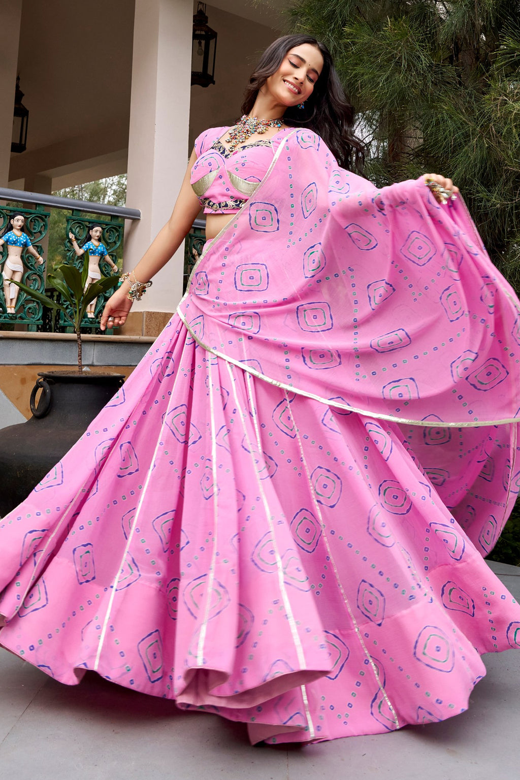 Light Pink Georgette Chaniya Choli