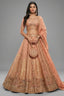 Soft Peach Banarasi Silk Lehenga with Khatli Weaving