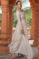 Art Silk Embroidered Anarkali Kurti Set