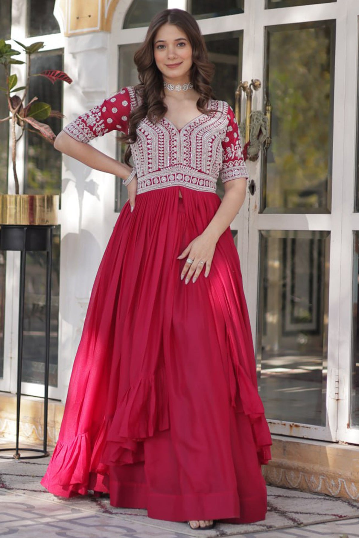 Georgette Embroidered Kurti