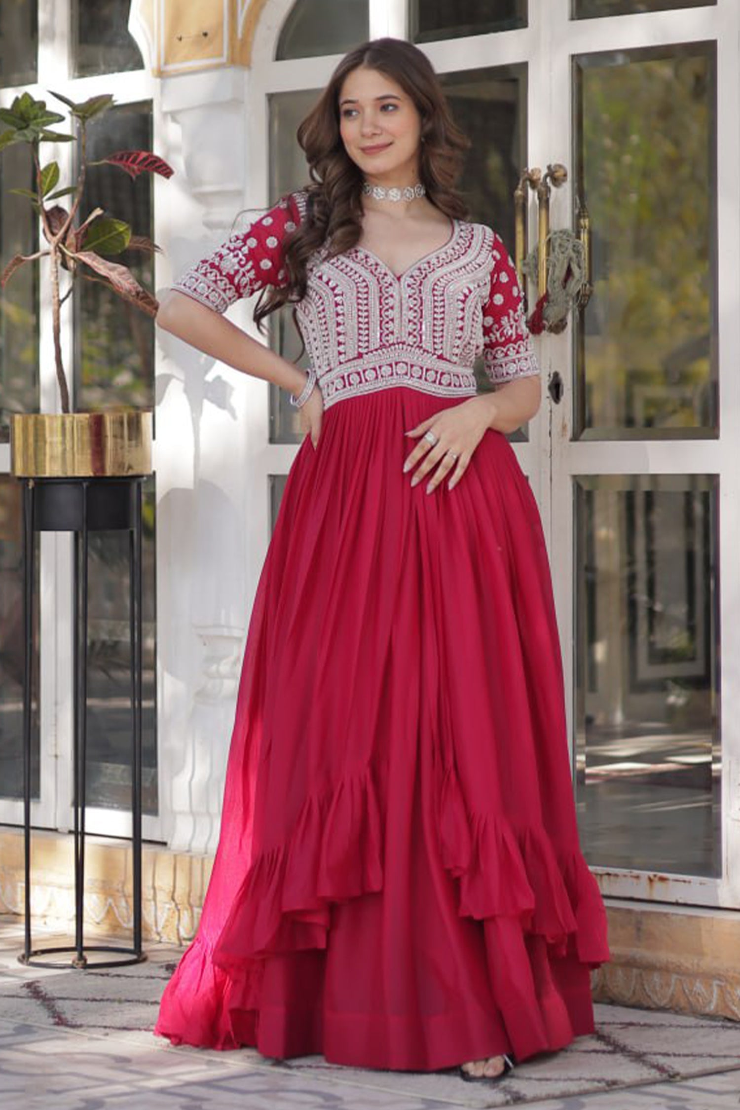 Georgette Embroidered Kurti