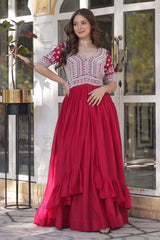 Georgette Embroidered Kurti