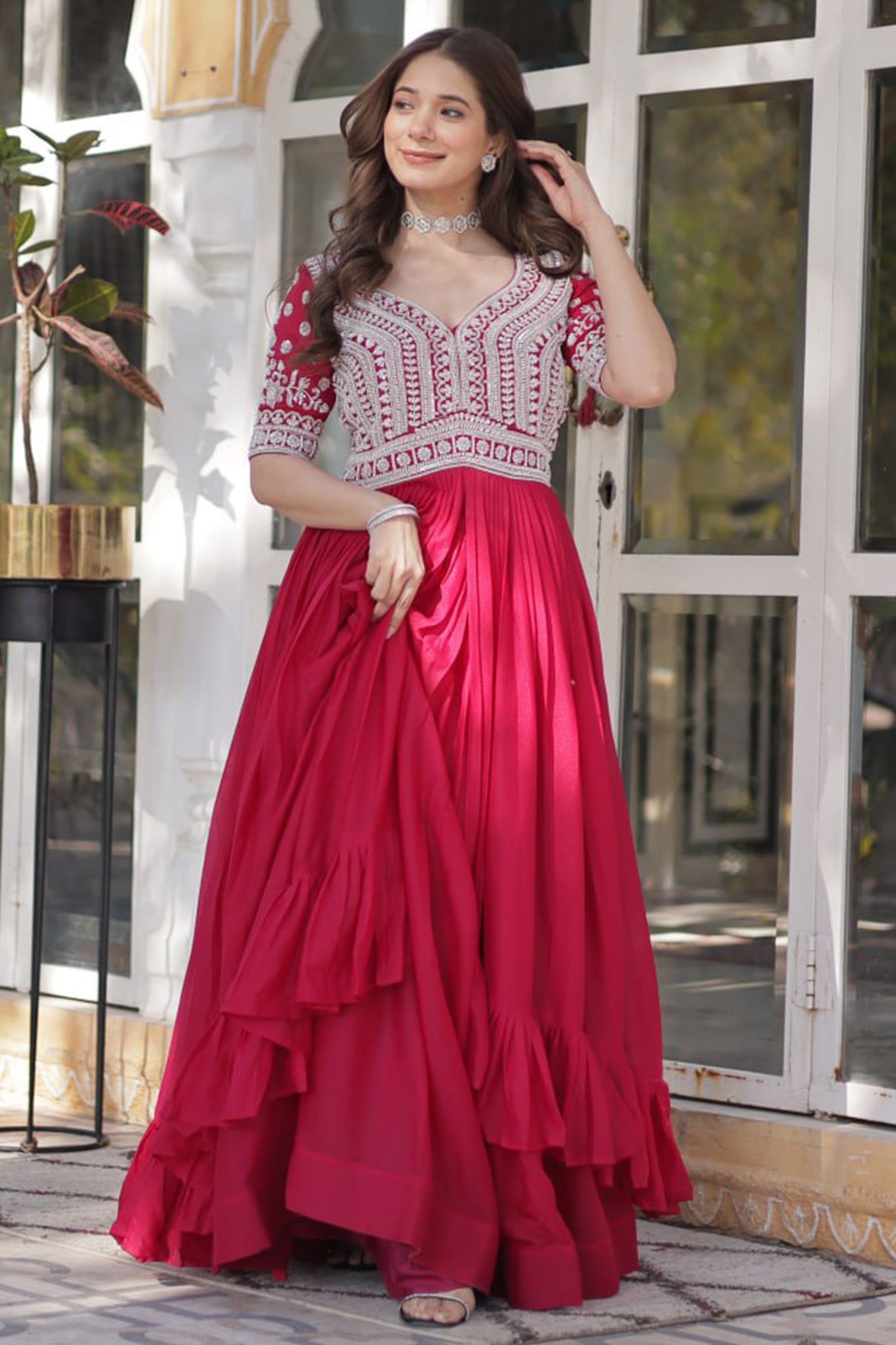 Georgette Embroidered Kurti