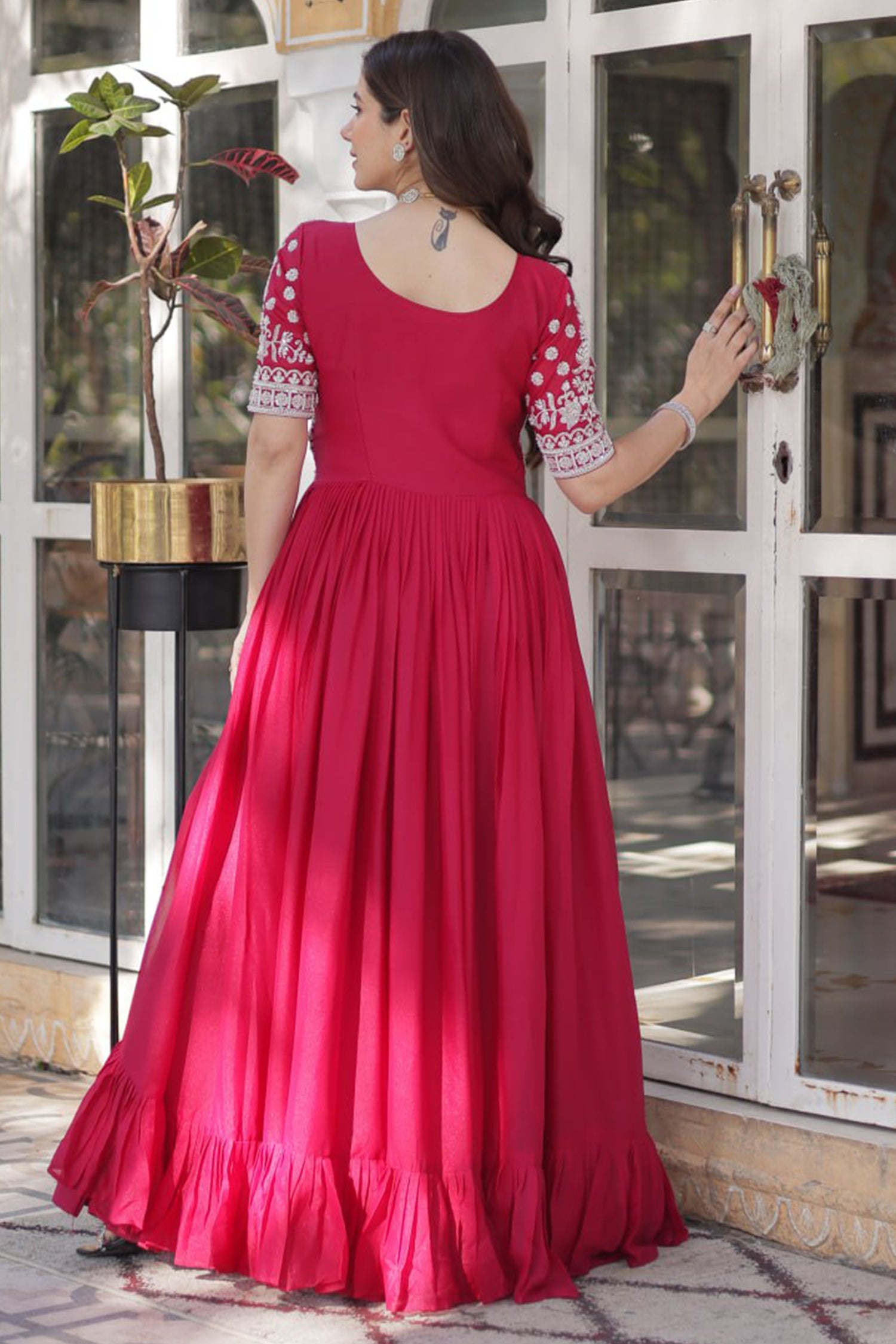 Georgette Embroidered Kurti