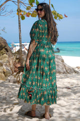 Green Rayon Digital Printed Kurti