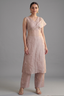 Rose Pink Organza Modal Silk Straight Cut Kurti and Palazzo Set