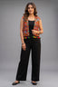 Black Cotton Kutchi Mirror Work Jacket