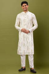 Art Silk Sequin Embroidered Kurta Pajama