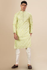 Art Silk Sequin Embroidered Kurta Pajama