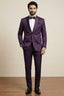 Purple Jacquard 2 Piece Suit