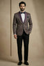 Mauve Jacquard 2 Piece Suit