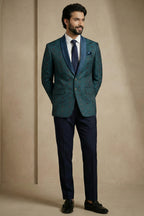 Rama Blue Jacquard 2 Piece Suit