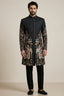 Black Velvet Zardosi and Bead Work Indo Western Set