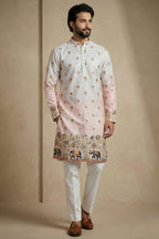 Multi Colored Cotton Printed Kurta Pajama