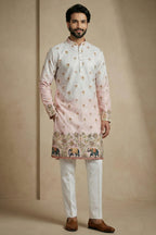 Multi Colored Cotton Printed Kurta Pajama