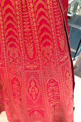 Pink Banarasi Silk Woven Lehenga
