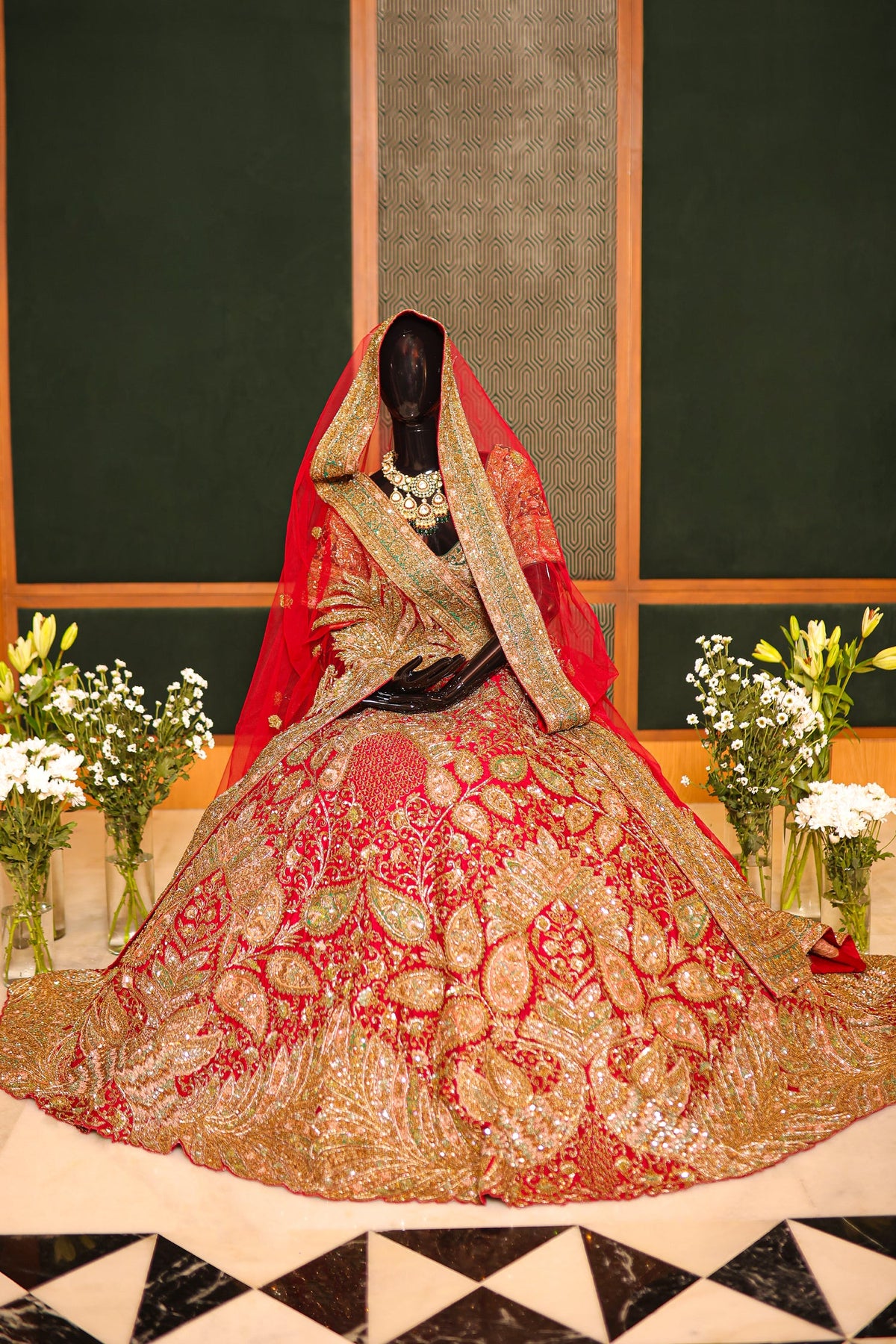 Maroon Silk Heavy Worked Bridal Lehenga - maroon silk saree