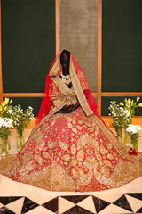Maroon Silk Heavy Worked Bridal Lehenga