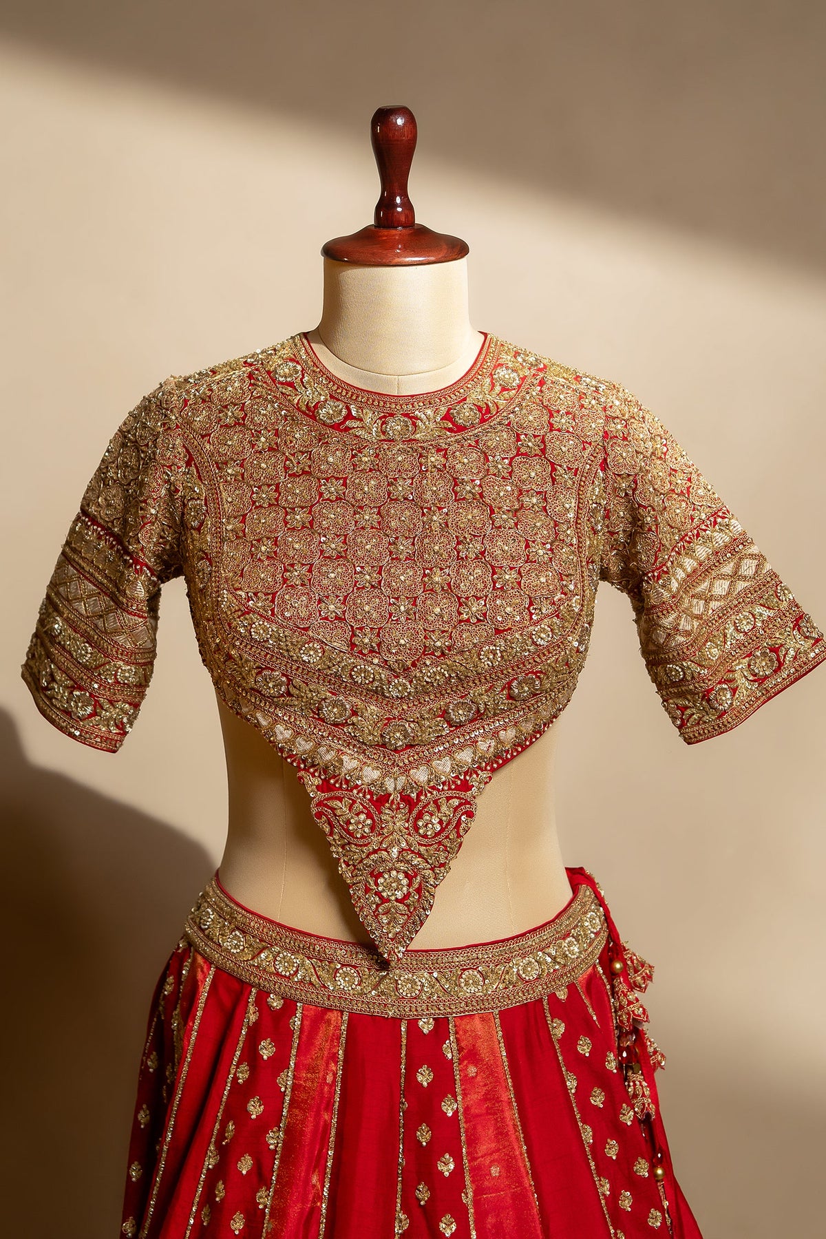 Maroon Raw Silk Tissue Paisley Motif Designer Bridal Lehenga with Double Dupatta - maroon silk saree
