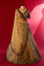 Golden Tissue Silk Sequinned and Beaded Designer Lehenga - gold silk saree