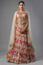Ivory White Chinon Lehenga - Front View