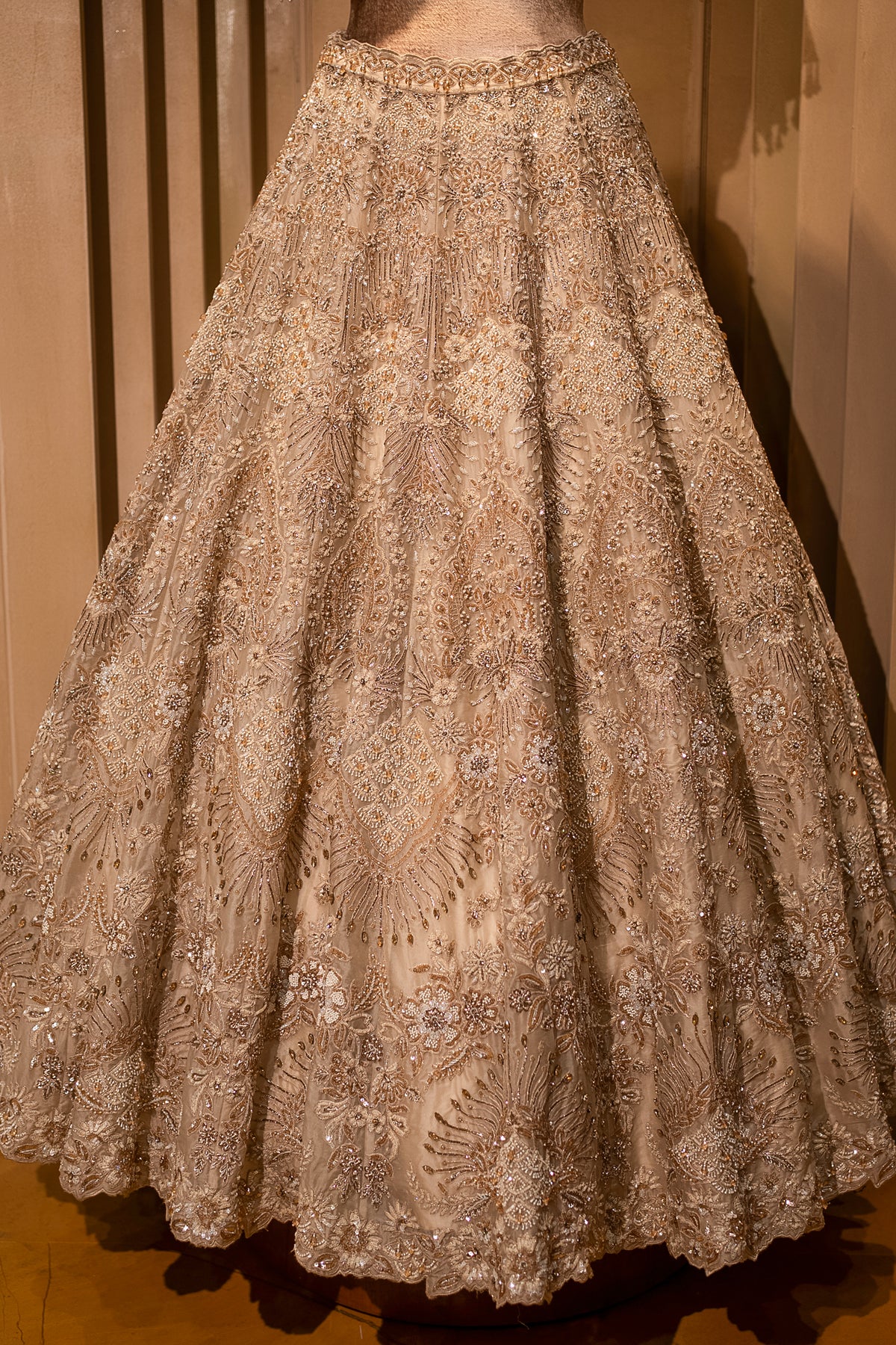 Ivory White Silk Bridal Lehenga with Ethereal Cutdana and Stone Artistry - white silk saree