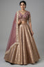 Onion Pink Banarasi Bridal Lehenga - Front View