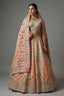 Gilded Floral Tissue Silk Lehenga - Front View
