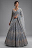 Powder Sky Blue Net Designer Lehenga
