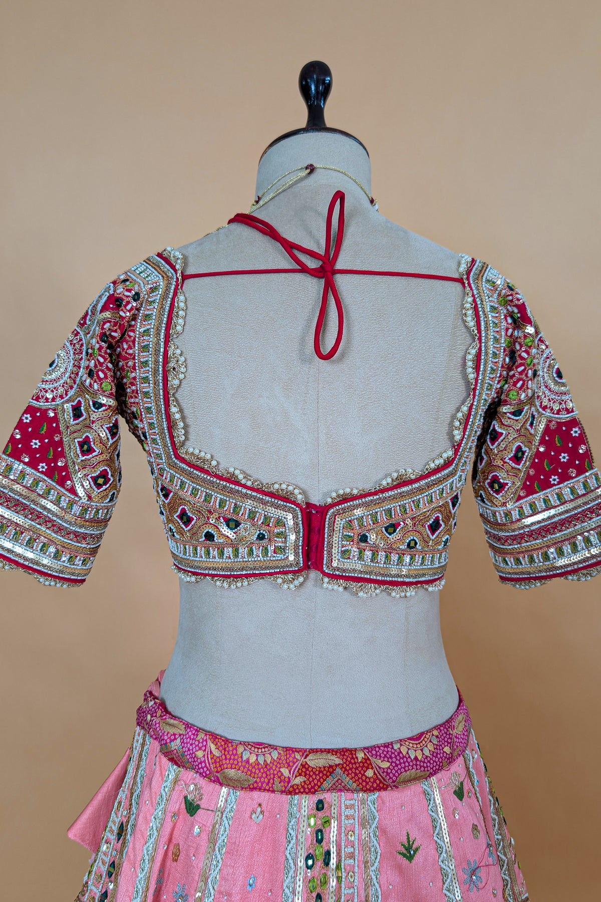 Pink Ombre Tissue Silk Designer Lehenga