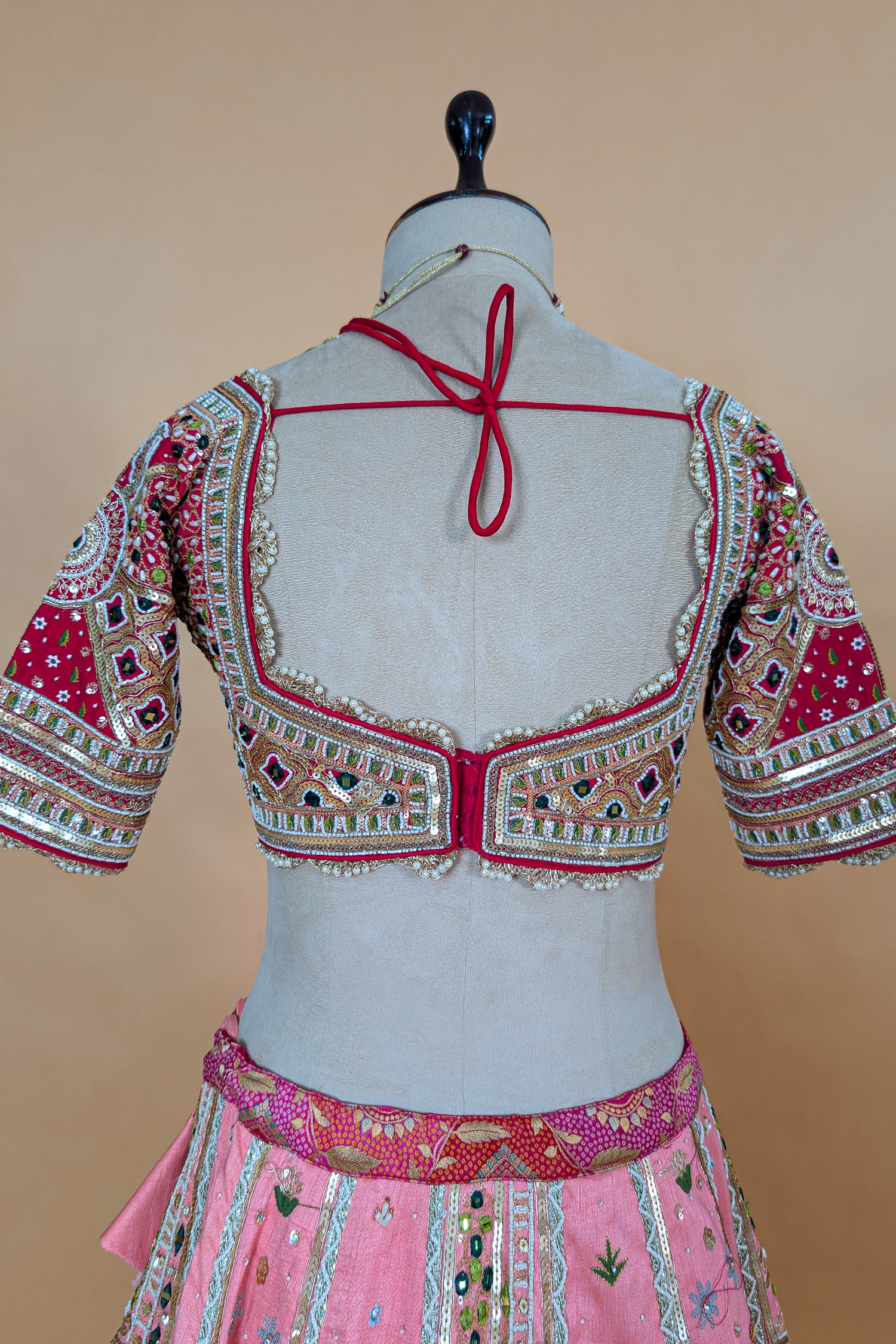 Pink Ombre Tissue Silk Designer Lehenga