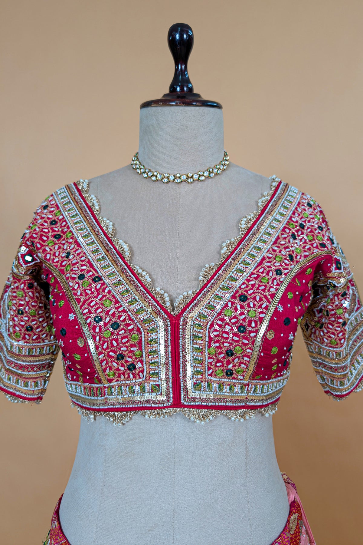Pink Ombre Tissue Silk Designer Lehenga