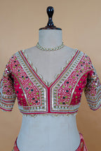 Pink Ombre Tissue Silk Designer Lehenga