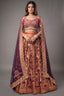 The Golden Copper Tissue Pleated Paithani Lehenga with Sweetheart Geometric Embellished Blouse