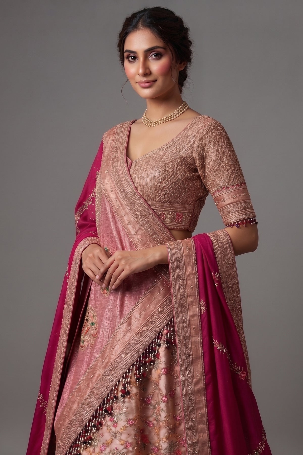 Golden Tissue Paithani Heritage Lehenga Set with Zardosi Embroidery Work