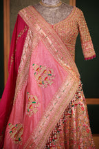 Golden Tissue Paithani Heritage Lehenga Set with Zardosi Embroidery Work