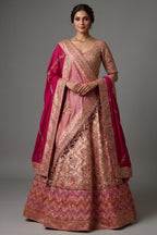 Golden Tissue Paithani Heritage Lehenga Set with Zardosi Embroidery Work